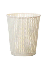 Moonval Knit-Style Waste Basket, Decorative Plastic Trash Can for Bathroom, Bedroom & Office