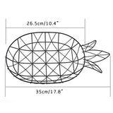 Moonval Pineapple Fruit Basket, Metal Wire Decorative Fruit Bowl for Kitchen & Dining Table