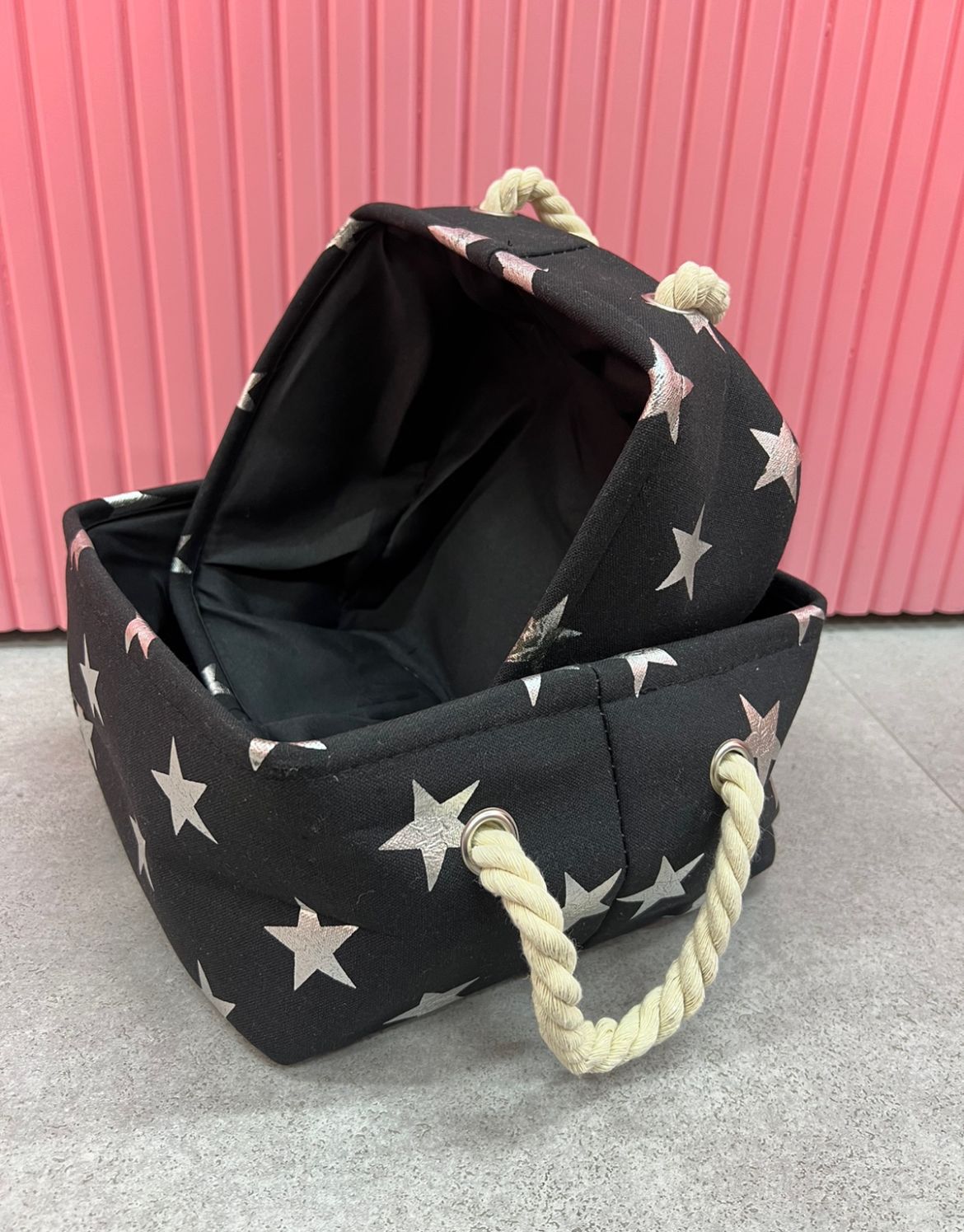 Moonval Foldable Storage Baskets, 2-Pack Fabric Organizer Bins with Rope Handles