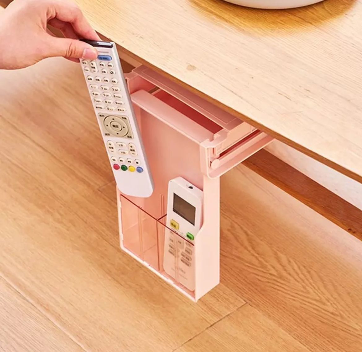 Moonval Under Desk Storage Drawer, Self-Adhesive Hidden Organizer for Office & Home Desk
