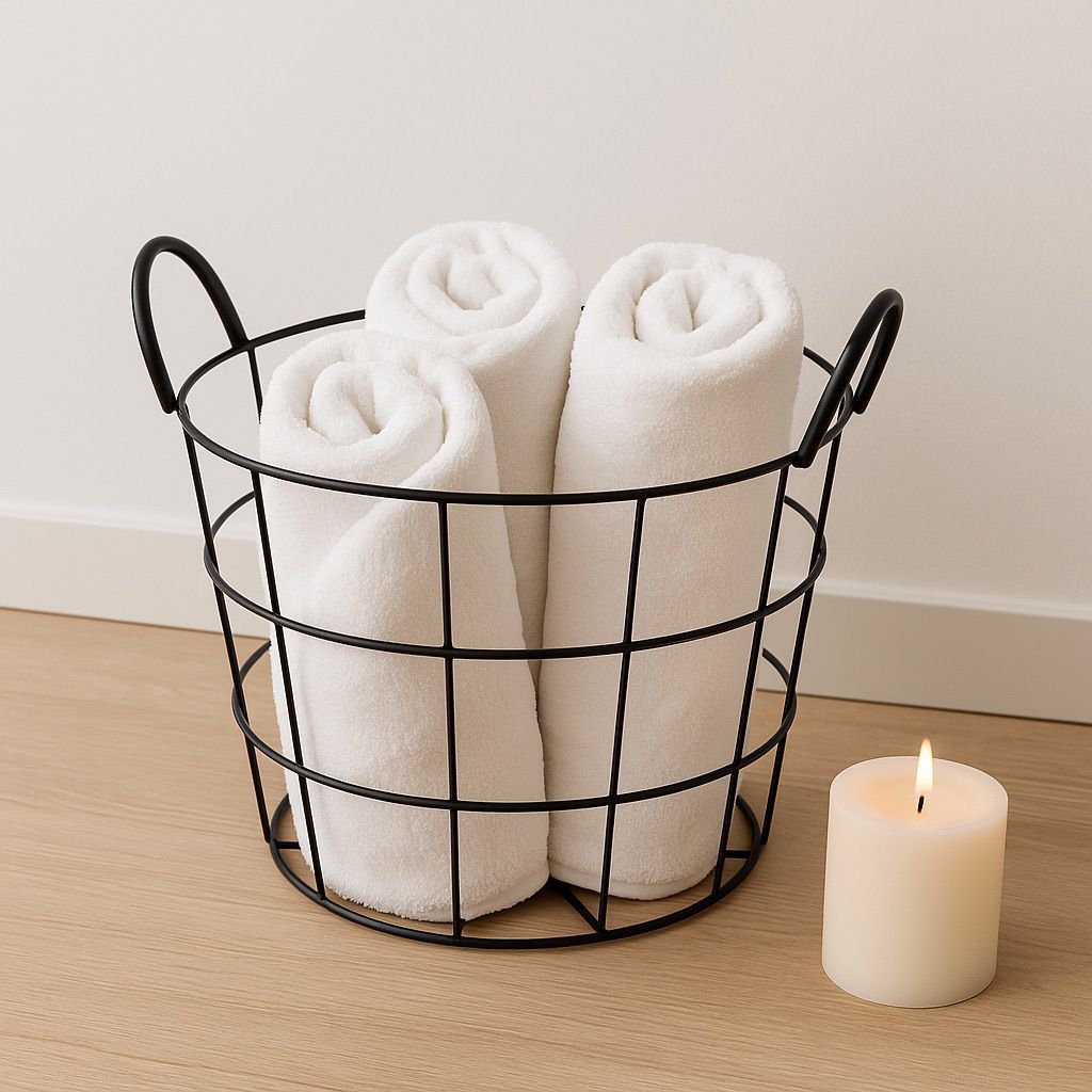 Moonval Metal Storage Basket, Wire Organizer Bin with Handles for Toys, Towels & Laundry