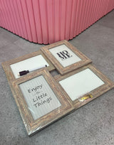 Moonval Collage Photo Frame with Dry Erase Board, 4-Photo Display & Reusable Marker