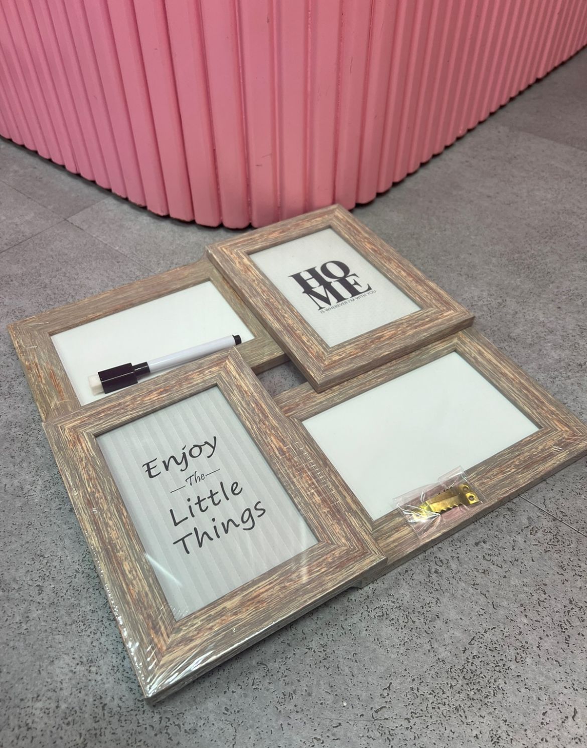 Moonval Collage Photo Frame with Dry Erase Board, 4-Photo Display & Reusable Marker