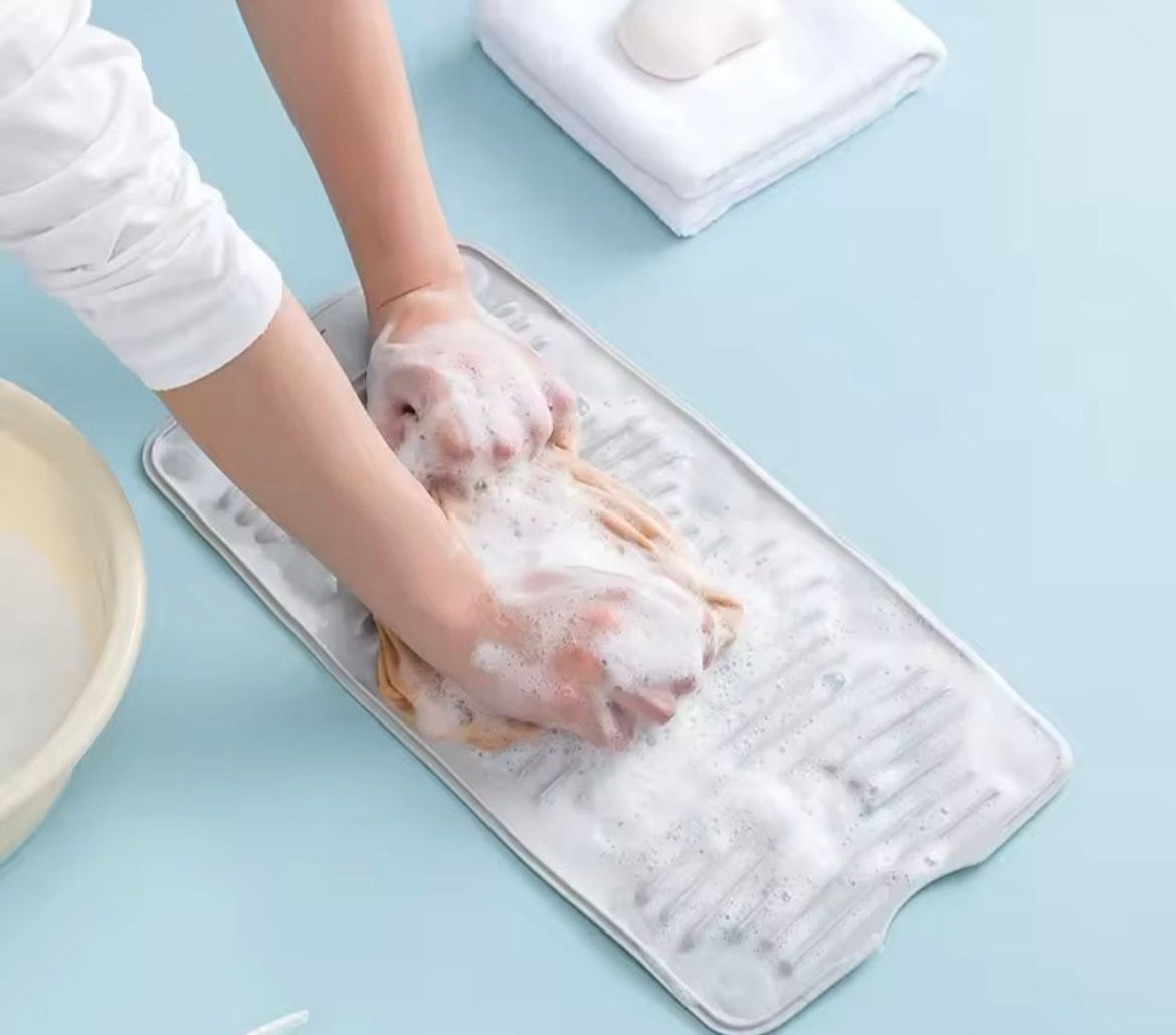 Moonval Multi-Purpose Washboard Mat, Silicone Scrubbing Pad for Laundry, Shoes & Cleaning
