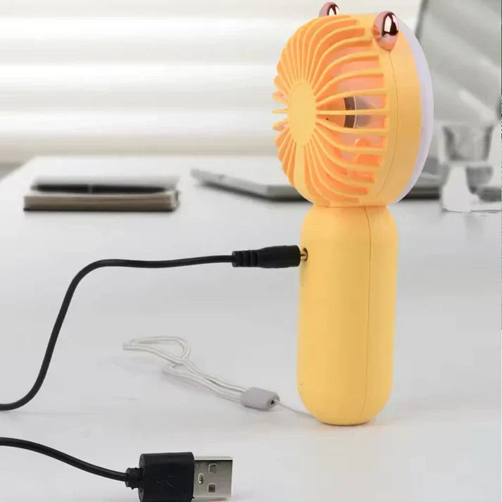 Moonval Portable Handheld Fan, USB Rechargeable Mini Personal Cooling Fan with Adjustable Speeds