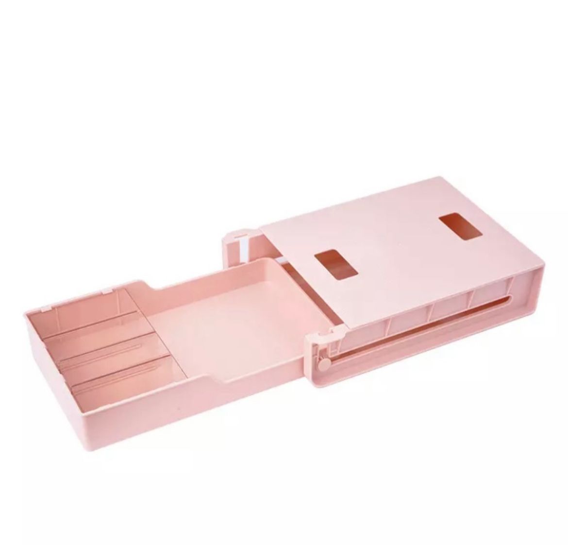 Moonval Under Desk Storage Drawer, Self-Adhesive Hidden Organizer for Office & Home Desk