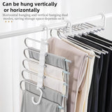 Moonval Foldable Clothes Hanger, 5-in-1 Multi-Layer Steel Space-Saving Wardrobe Organizer