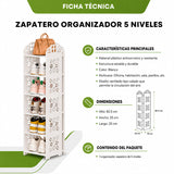 Moonval 6-Tier Shoe Rack Organizer, Space-Saving Storage Shelf for Entryway, Closet & Bedroom