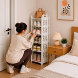 Moonval 6-Tier Shoe Rack Organizer, Space-Saving Storage Shelf for Entryway, Closet & Bedroom