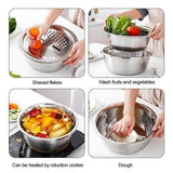 Moonval Multifunction Stainless Steel Sink, Multi-Purpose Kitchen Wash Basin with Integrated Workstation