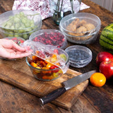 Moonval Reusable Food Freshness Bags, Elastic Bowl Covers for Fruit & Food Storage