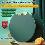 Moonval Double-Sided Chopping Board, Stand-Up Antibacterial Cutting Board for Kitchen Food Prep