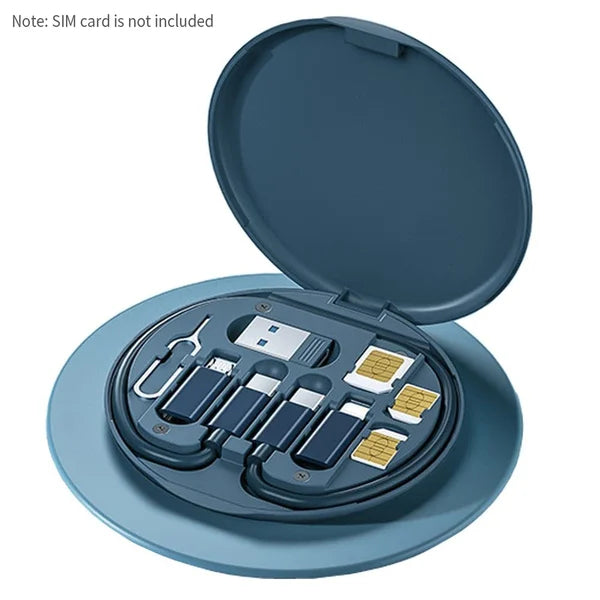 Moonval 9-in-1 Cable Organizer Case, Portable Electronics Storage Bag for Chargers, Cables & Accessories