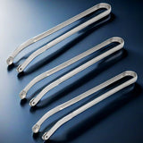 Moonval BBQ Sausage Tongs, Stainless Steel Grill Tongs with Non-Slip Grip