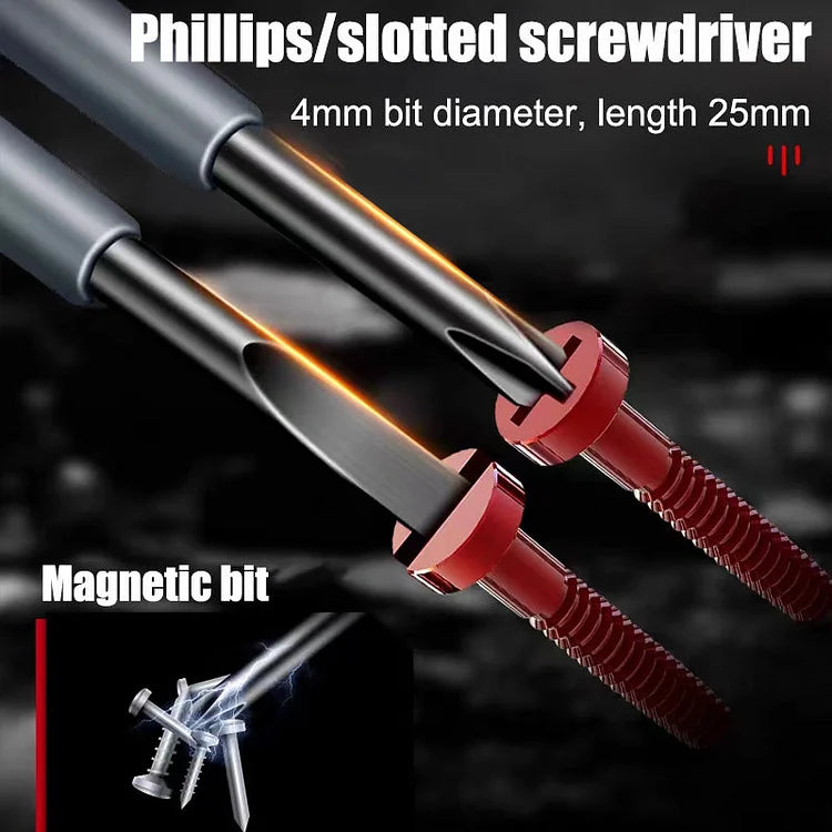 Moonval 2-in-1 Magnetic Screwdriver Set, High-Torque Precision Screwdriver with Voltage Detector