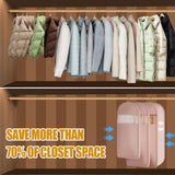 Moonval Hanging Garment Storage Bag, Space-Saving Closet Organizer with Hanging Design