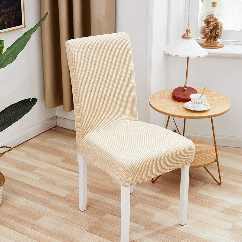 Moonval Stretch Chair Covers, 6-Pack Waterproof Textured Dining Chair Slipcovers Universal Fit
