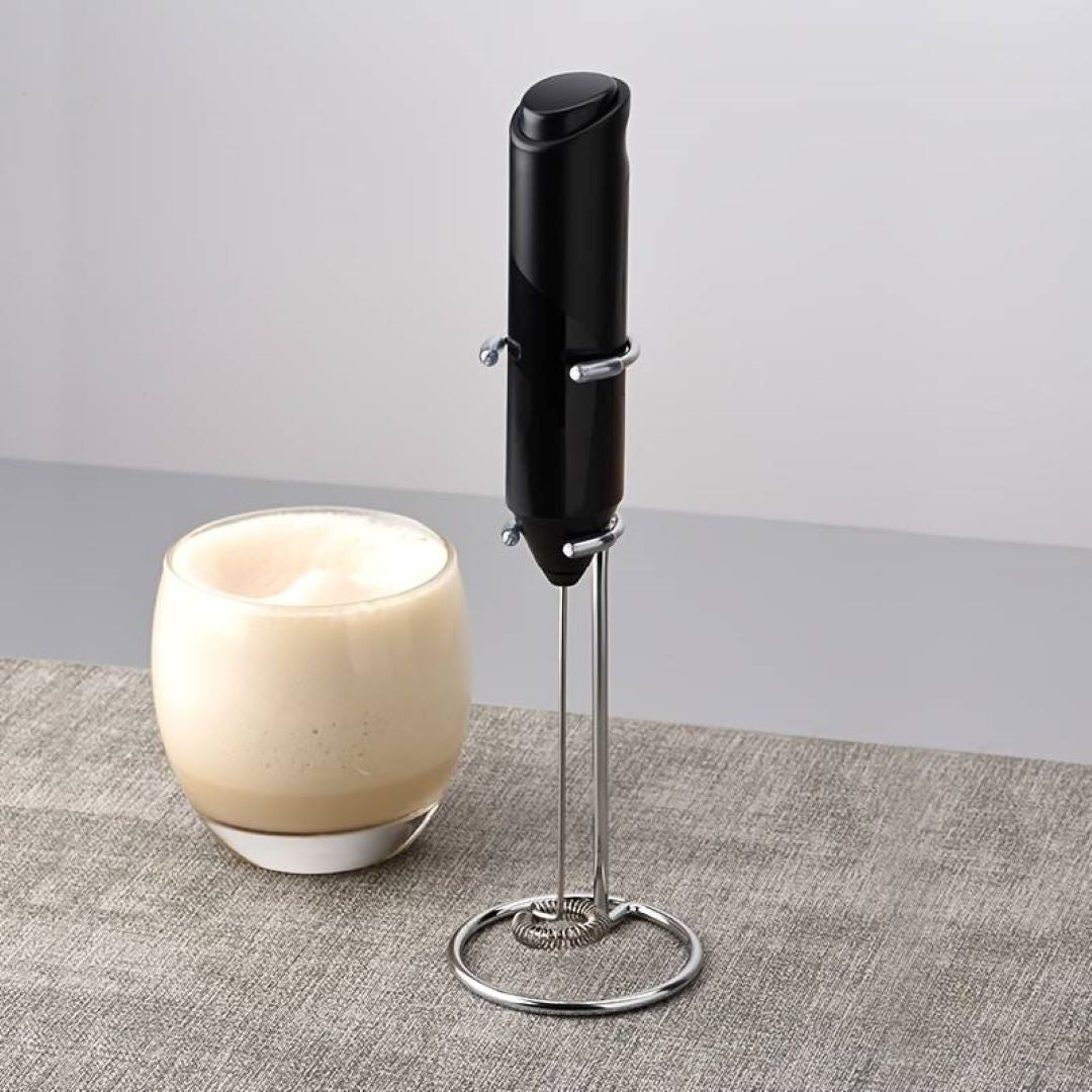 Moonval Electric Milk Frother, Handheld USB Coffee Foam Maker with Stainless Steel Whisk