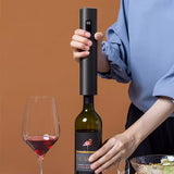 Moonval Electric Wine Opener Set, Automatic Rechargeable Corkscrew with Foil Cutter