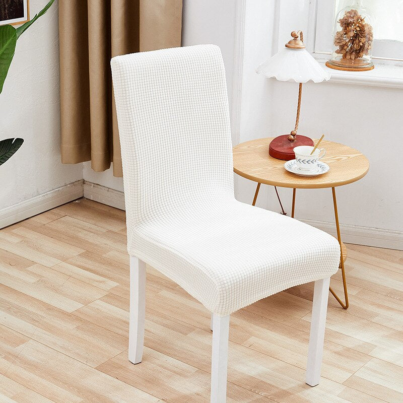 Moonval Stretch Chair Covers, 6-Pack Waterproof Textured Dining Chair Slipcovers Universal Fit