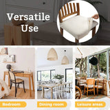 Moonval Stretch Chair Seat Covers, Waterproof Elastic Dining Chair Protector, Anti-Slip