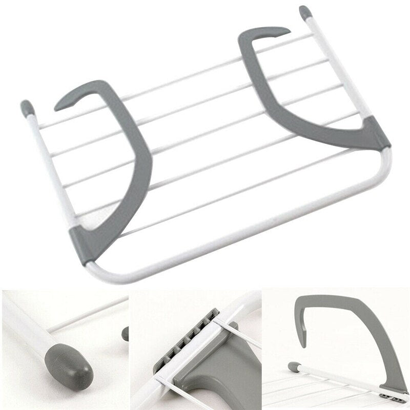 Moonval Radiator Drying Rack Set of 2, Foldable Balcony & Heater Clothes Drying Rack