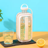 Moonval Ice Cube Bottle with 17 Ice Molds, Reusable Water Bottle & Ice Tray