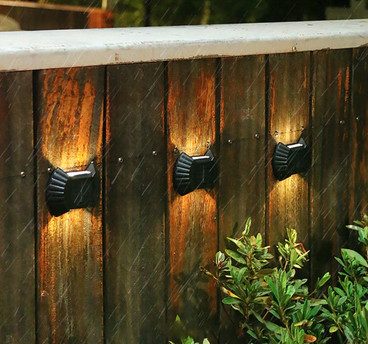 Moonval Solar Wall Lights, 4-Pack Waterproof Up & Down LED Outdoor Fence Lights