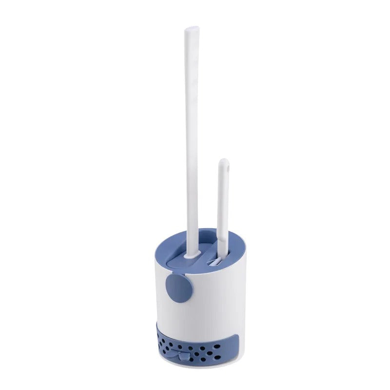 Moonval Silicone Toilet Brush Set, 2-in-1 Wall-Mounted Toilet Brush with Quick-Dry Holder