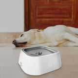 Moonval No-Spill Pet Water Bowl, Splash-Proof Dog & Cat Drinking Bowl with Floating Disk