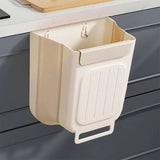 Moonval Collapsible Hanging Trash Can, Foldable Kitchen Cabinet Waste Bin for Food Scraps & Recycling
