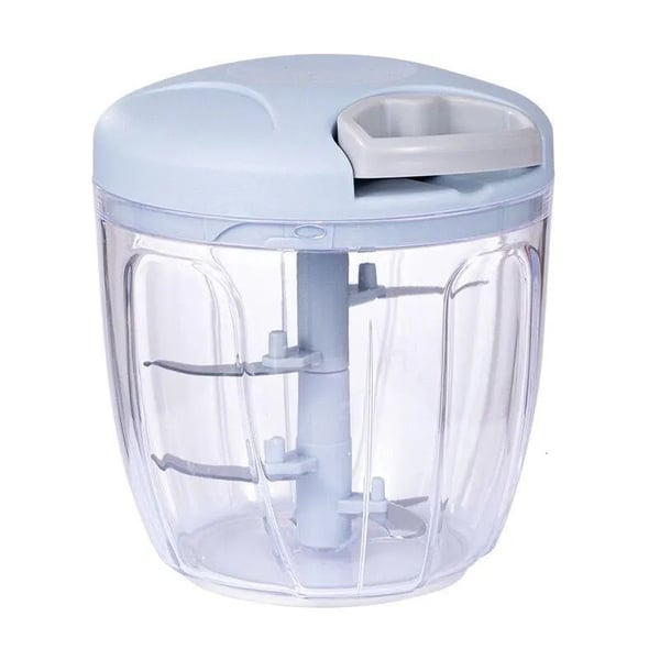 Moonval Pull-Cord Vegetable Chopper, Manual Food Processor with Stainless Steel Blades