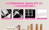 Moonval Lipstick & Nail Polish Organizer, 24-Slot Clear Makeup Storage Holder