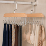 Moonval 8-Hook Clothes Hanger, Space-Saving Multi-Hook Closet Organizer for Shirts & Jackets