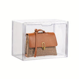 Moonval Handbag & Shoe Storage Box, Foldable Organizer Case for Closet & Wardrobe