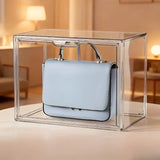 Moonval Handbag & Shoe Storage Box, Foldable Organizer Case for Closet & Wardrobe