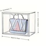 Moonval Handbag & Shoe Storage Box, Foldable Organizer Case for Closet & Wardrobe