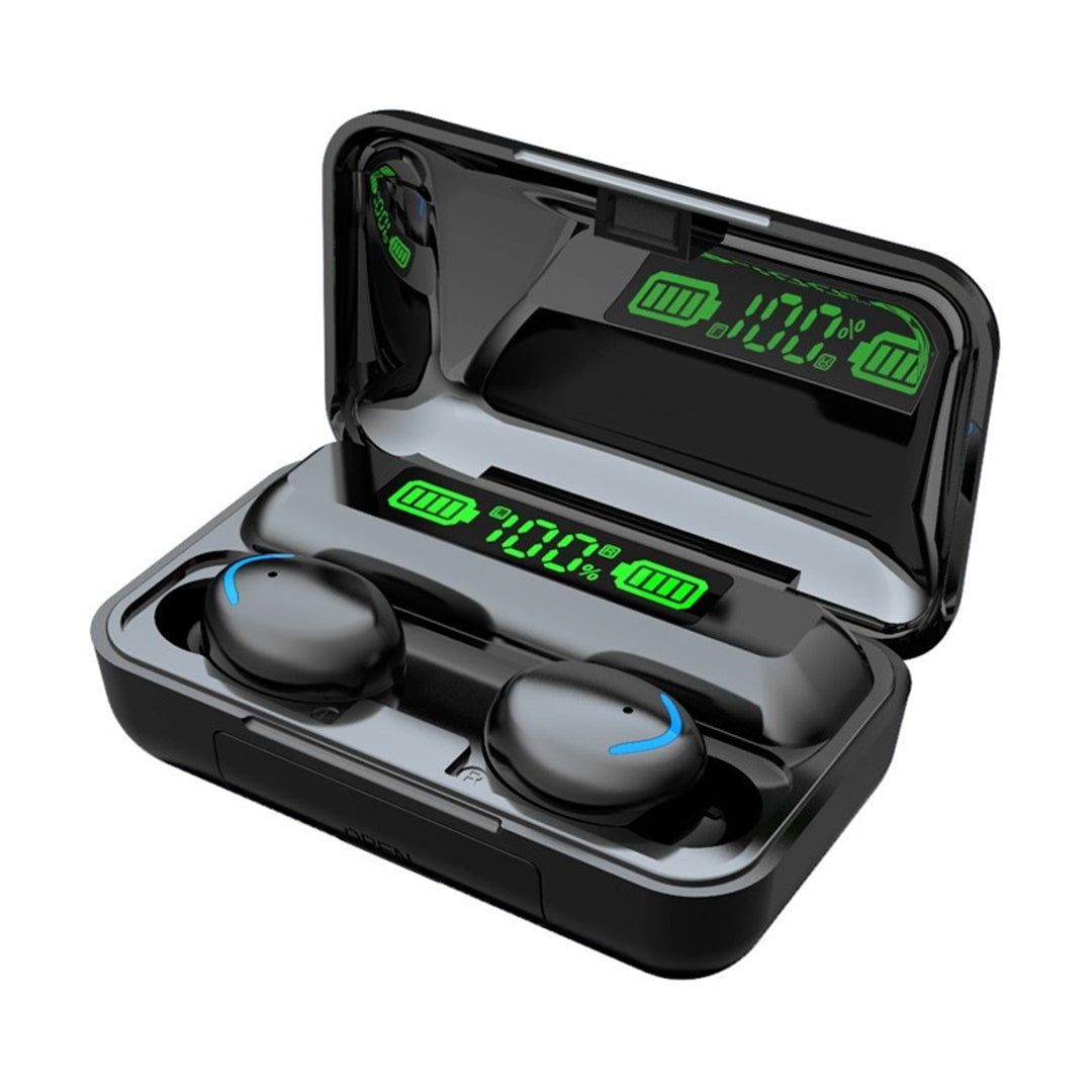 Moonval Bluetooth Earbuds with Power Bank Charging Case, LED Display, Wireless Earphones