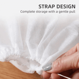 Moonval Reusable Shoe Storage Bags, Drawstring Dustproof Travel Organizer for Shoes