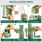 Moonval 5-in-1 Food Chopper, Multifunction Vegetable Cutter & Kitchen Slicer Set