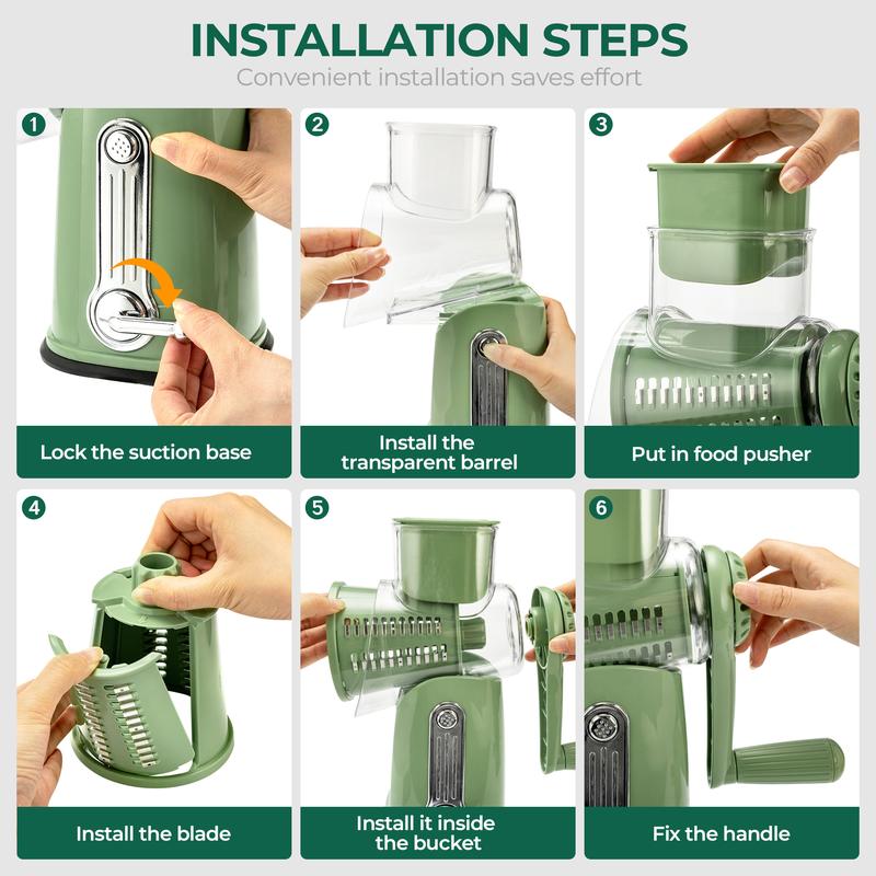 Moonval 5-in-1 Food Chopper, Multifunction Vegetable Cutter & Kitchen Slicer Set