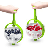 Moonval Salad Spinner, Manual Vegetable Washer & Dryer for Lettuce, Fruits & Fresh Produce