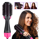 Moonval 3-in-1 Hot Air Styling Brush, Hair Dryer, Straightener & Volumizer for Smooth Hair