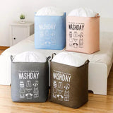Moonval Washday Laundry Basket, Foldable Clothes Hamper with Handles for Laundry & Home Storage