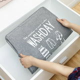 Moonval Washday Laundry Basket, Foldable Clothes Hamper with Handles for Laundry & Home Storage