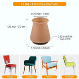 Moonval Furniture Leg Caps, Silicone Anti-Scratch Floor Protectors for Chairs, 4-Pack