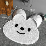 Moonval Rabbit Bath Mat, Soft Absorbent Non-Slip Bathroom Rug for Kids, Shower & Bathtub