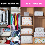 Moonval Large Dustproof Storage Bag, Foldable Blanket and Clothes Organizer with Zipper