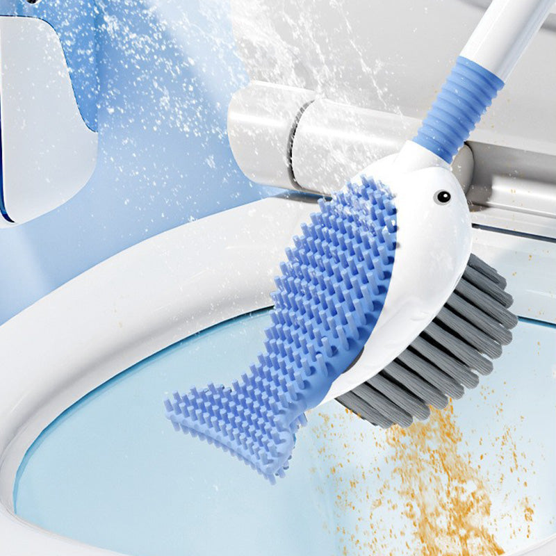 Moonval Wall-Mounted Toilet Brush Set, Suction Cup Bathroom Cleaning Brush with Holder