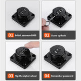 Moonval Cabinet Combination Lock, Keyless 3-Digit Security Latch for Doors & Drawers